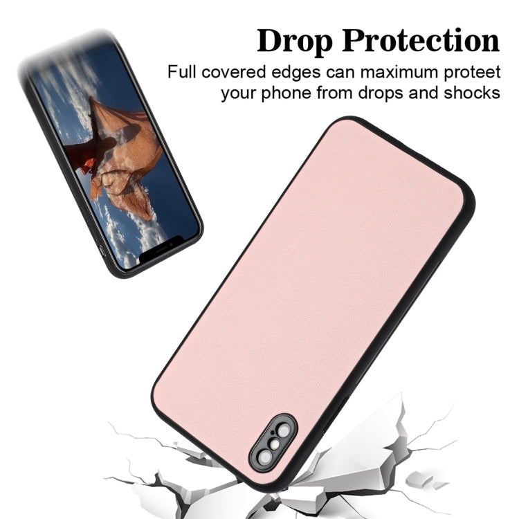 For iPhone XS Max R20 Leather Pattern Phone Single Case