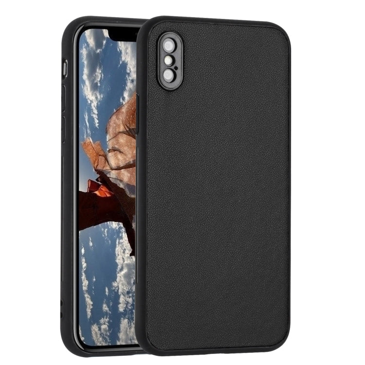 For iPhone XS Max R20 Leather Pattern Phone Single Case
