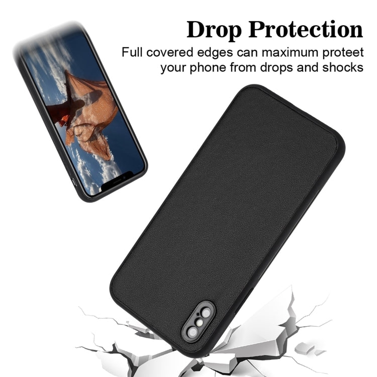 For iPhone XS Max R20 Leather Pattern Phone Single Case