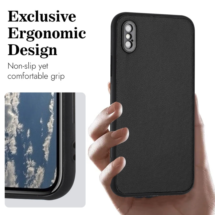 For iPhone XS Max R20 Leather Pattern Phone Single Case