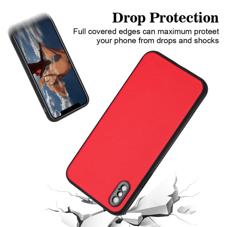 For iPhone XS Max R20 Leather Pattern Phone Single Case