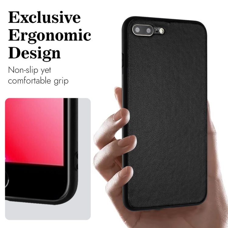 For iPhone 8 Plus / 7 Plus R20 Leather Pattern Phone Single Case