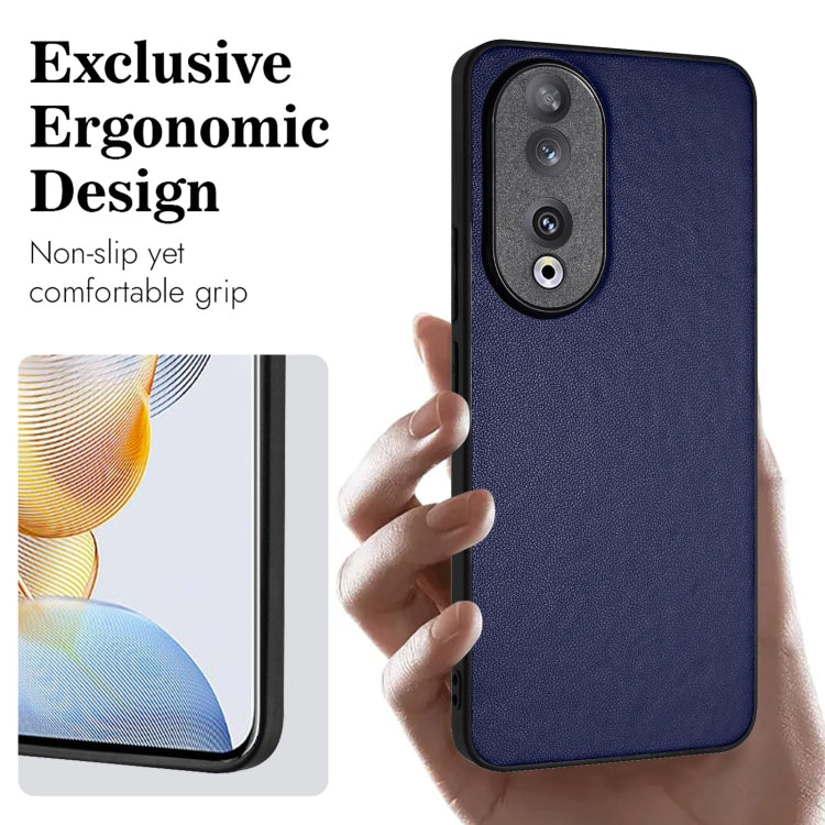 For Honor 90 R20 Leather Pattern Phone Single Case