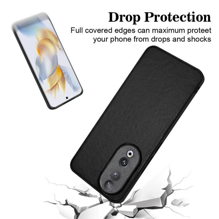 For Honor 90 R20 Leather Pattern Phone Single Case