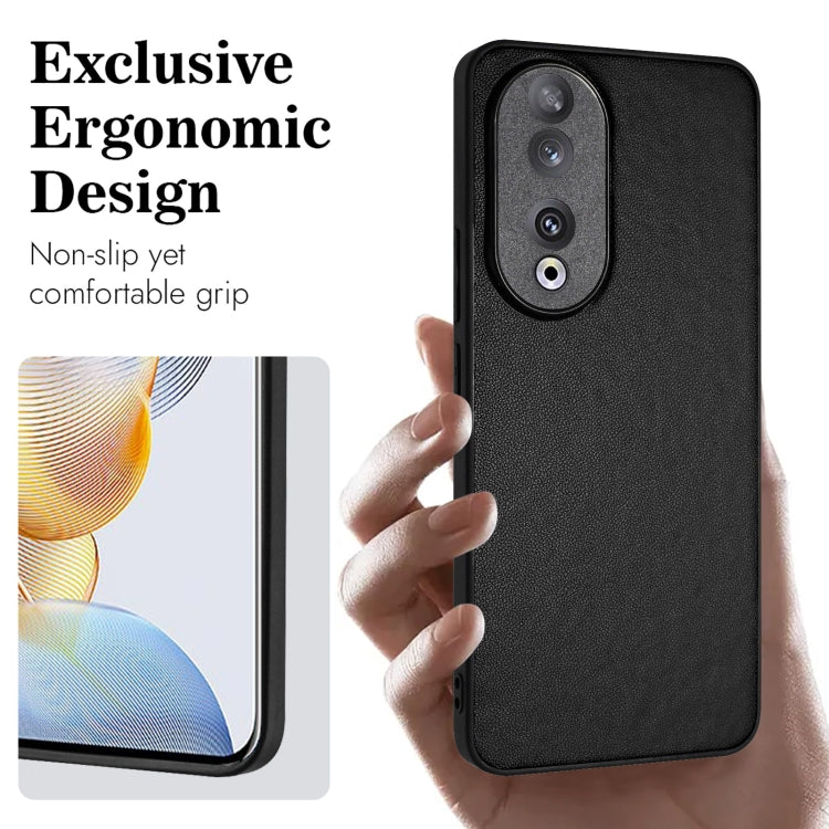 For Honor 90 R20 Leather Pattern Phone Single Case