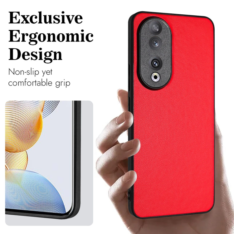For Honor 90 R20 Leather Pattern Phone Single Case
