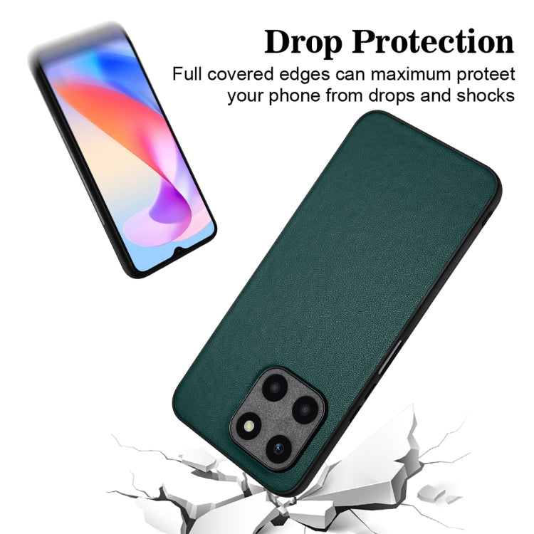 For Honor X6a Global R20 Leather Pattern Phone Single Case