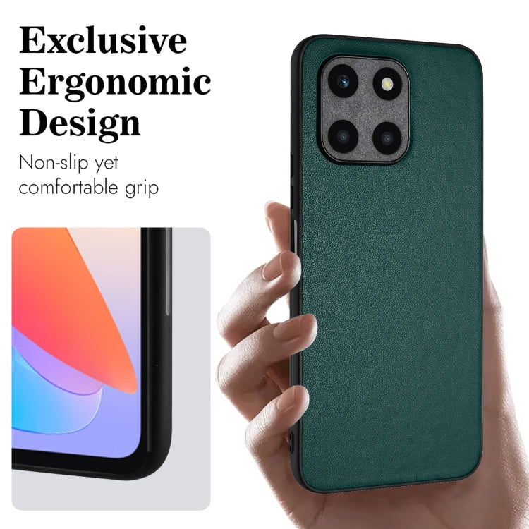 For Honor X6a Global R20 Leather Pattern Phone Single Case