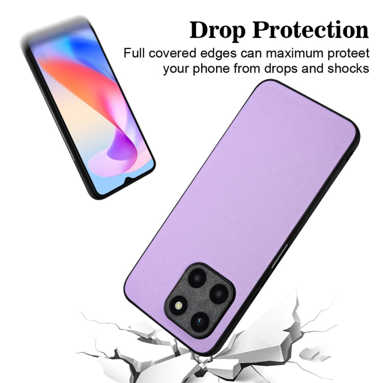 For Honor X6a Global R20 Leather Pattern Phone Single Case