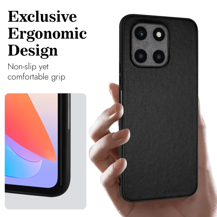 For Honor X6a Global R20 Leather Pattern Phone Single Case