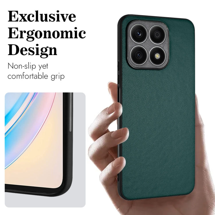For Honor X8a R20 Leather Pattern Phone Single Case