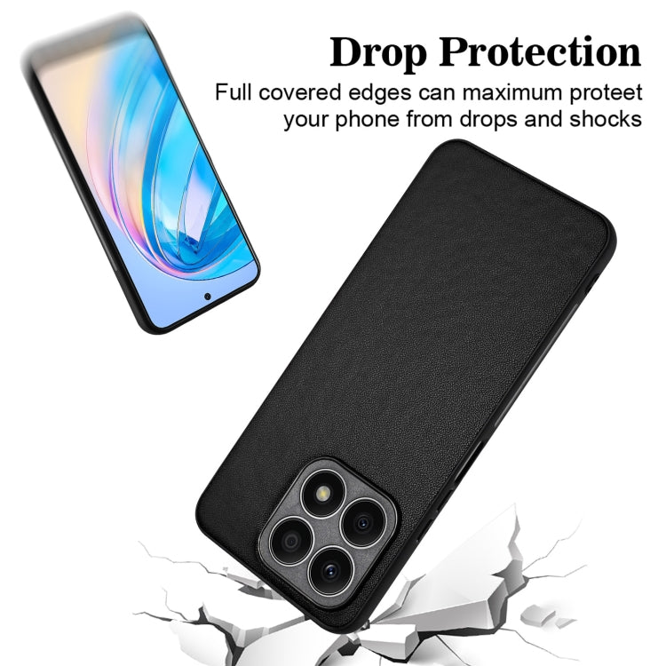 For Honor X8a R20 Leather Pattern Phone Single Case