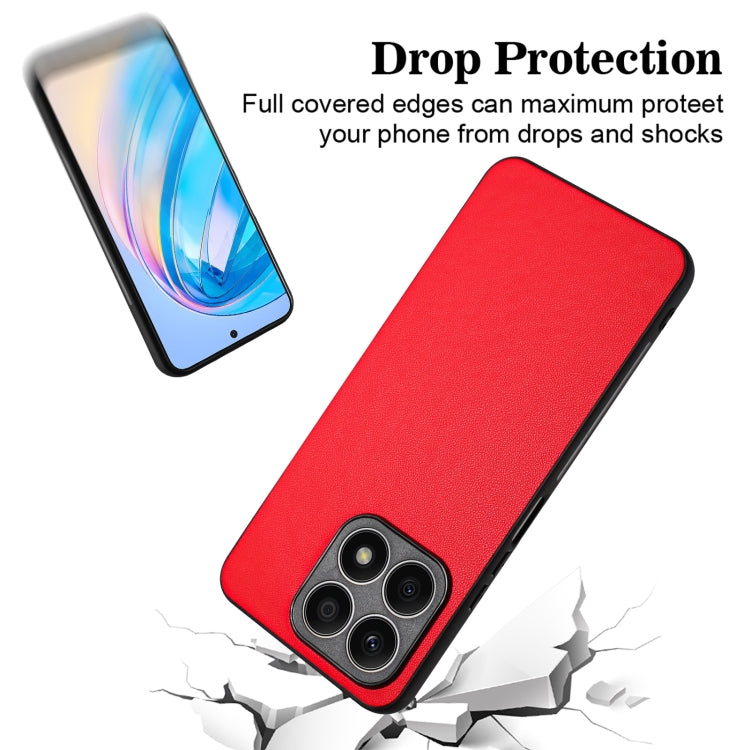 For Honor X8a R20 Leather Pattern Phone Single Case