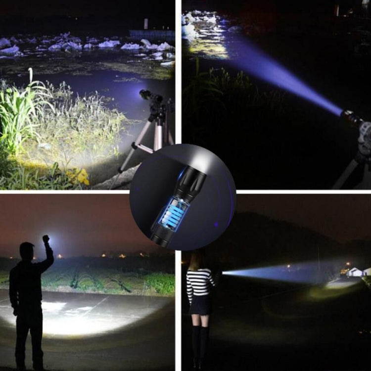 A10 Mini 395nm Ultraviolet Ray Detection Lamp COB Flashlight - Black