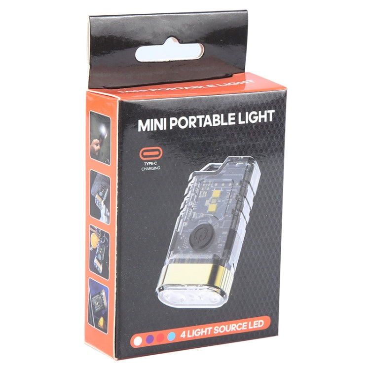 A11 Multi-function Mini Portable Light Dual LED Flashlight - Black