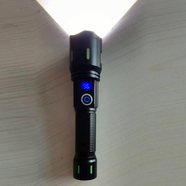 A800 20W Spotlight 2000LM USB Rechargeable LED Flashlight - Black