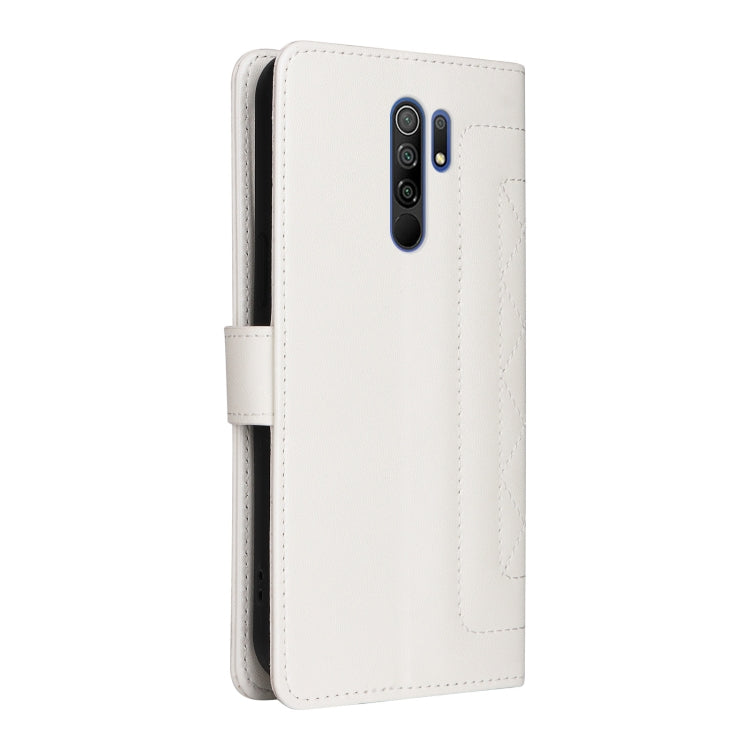 For Xiaomi Redmi 9 Diamond Lattice Leather Flip Phone Case