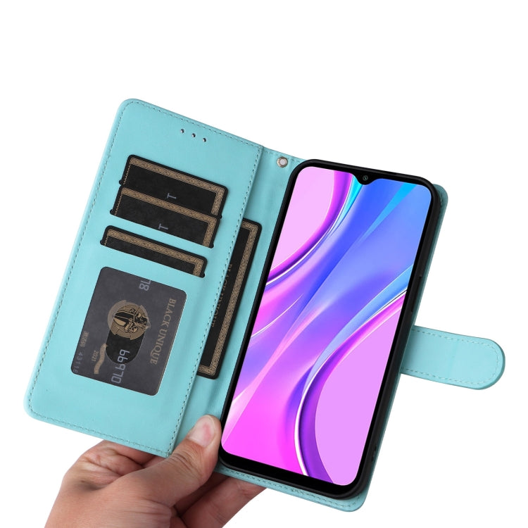 For Xiaomi Redmi 9 Diamond Lattice Leather Flip Phone Case