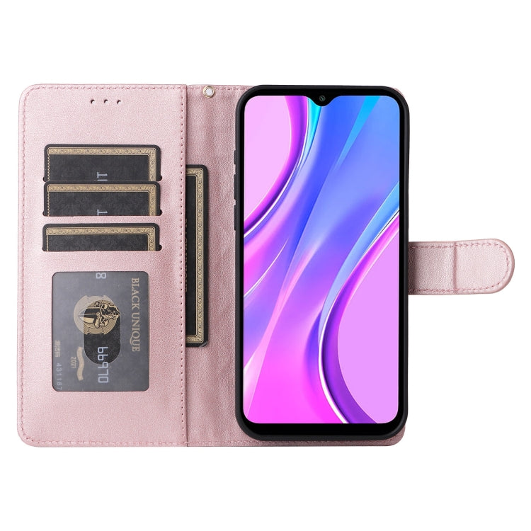 For Xiaomi Redmi 9 Diamond Lattice Leather Flip Phone Case