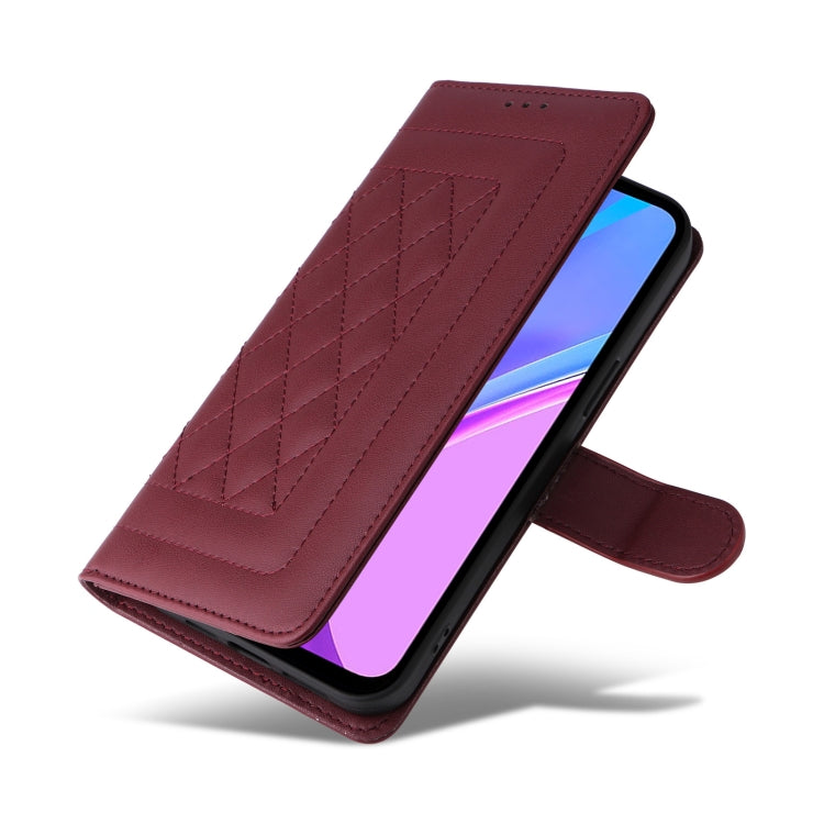 For Xiaomi Redmi 9 Diamond Lattice Leather Flip Phone Case