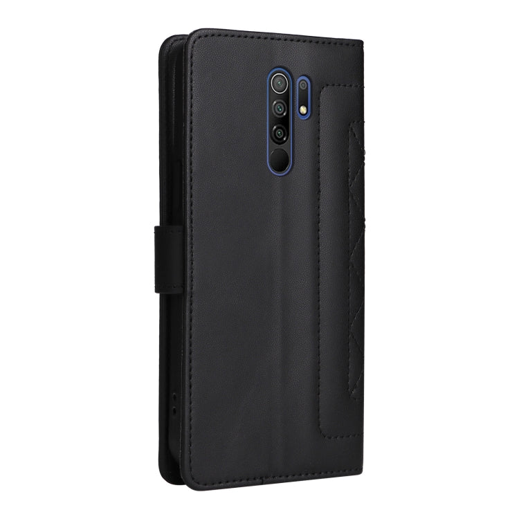 For Xiaomi Redmi 9 Diamond Lattice Leather Flip Phone Case