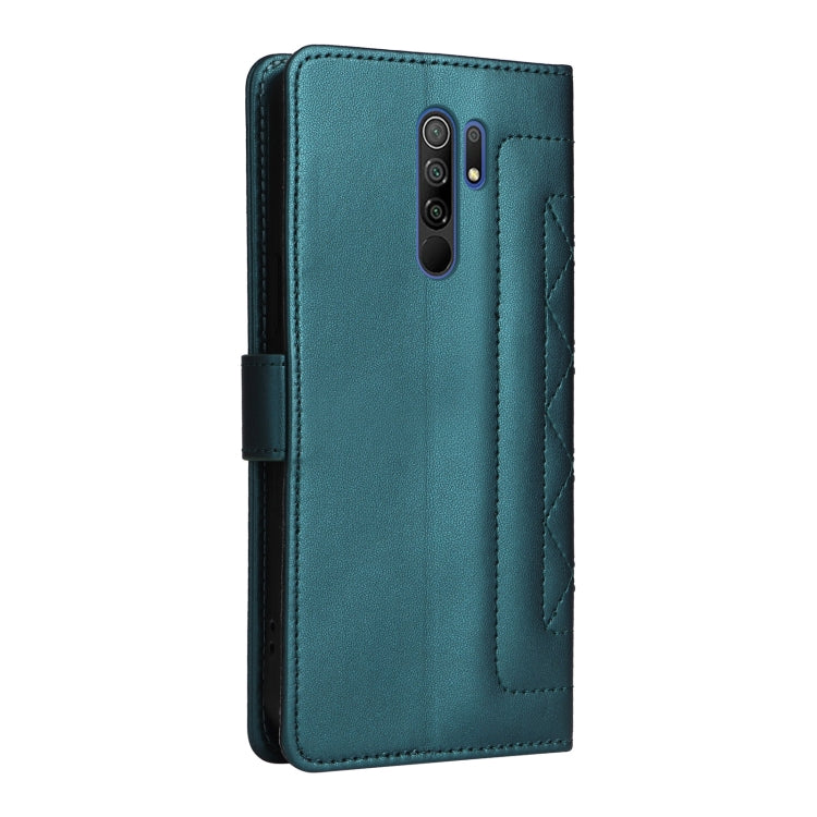 For Xiaomi Redmi 9 Diamond Lattice Leather Flip Phone Case
