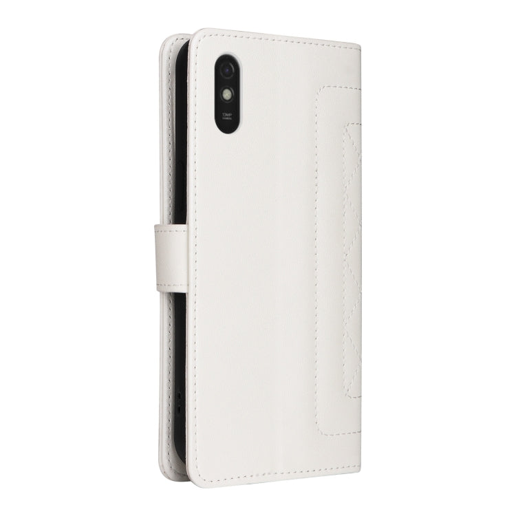 For Xiaomi Redmi 9a Diamond Lattice Leather Flip Phone Case