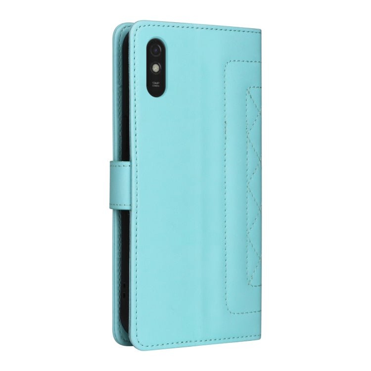 For Xiaomi Redmi 9a Diamond Lattice Leather Flip Phone Case