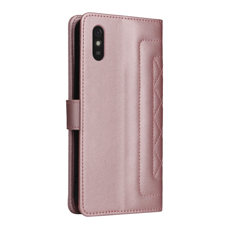 For Xiaomi Redmi 9a Diamond Lattice Leather Flip Phone Case