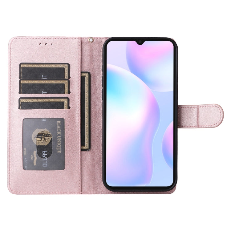For Xiaomi Redmi 9a Diamond Lattice Leather Flip Phone Case