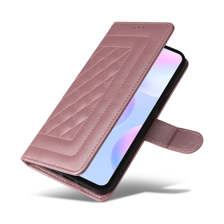 For Xiaomi Redmi 9a Diamond Lattice Leather Flip Phone Case