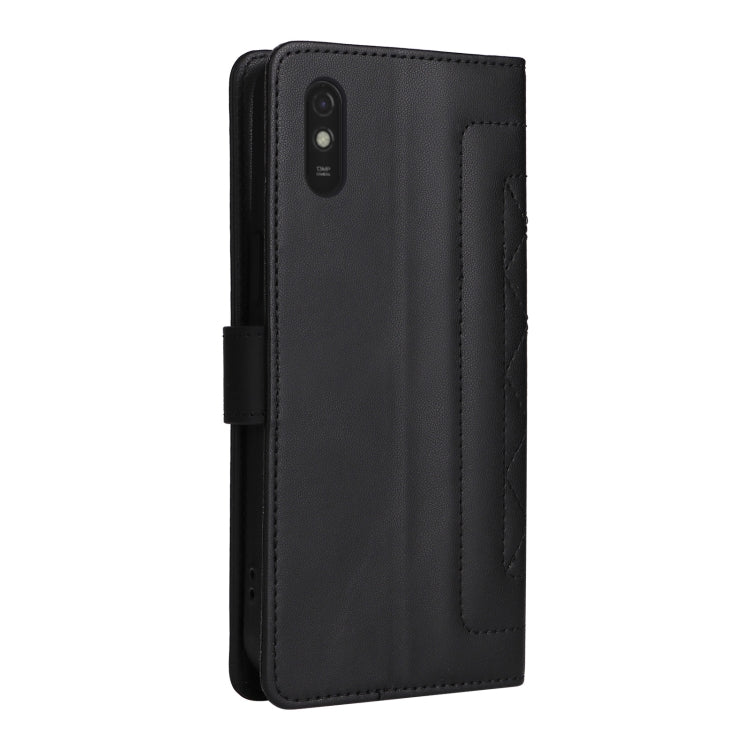For Xiaomi Redmi 9a Diamond Lattice Leather Flip Phone Case