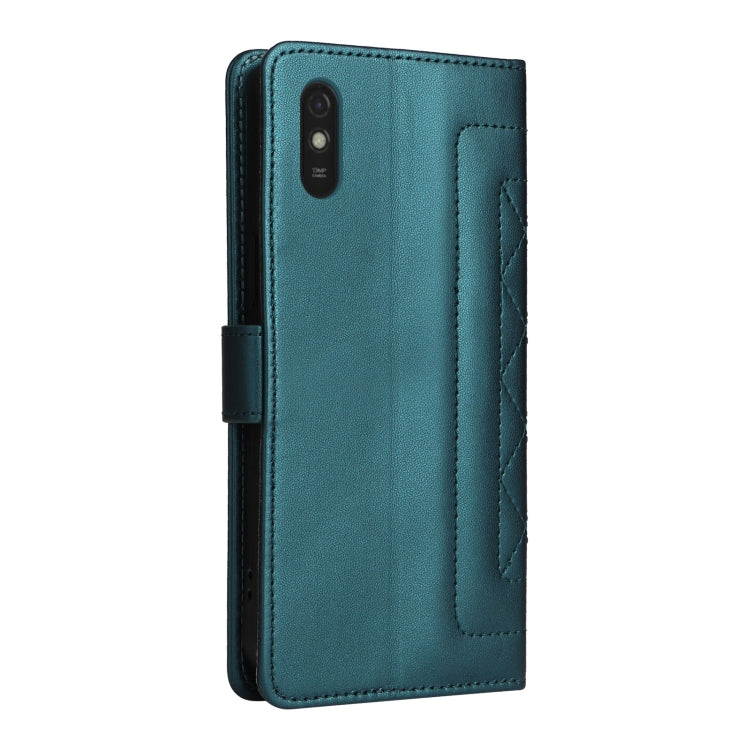 For Xiaomi Redmi 9a Diamond Lattice Leather Flip Phone Case