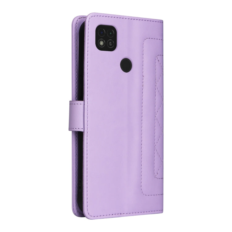 For Xiaomi Redmi 9C Diamond Lattice Leather Flip Phone Case