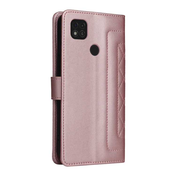 For Xiaomi Redmi 9C Diamond Lattice Leather Flip Phone Case