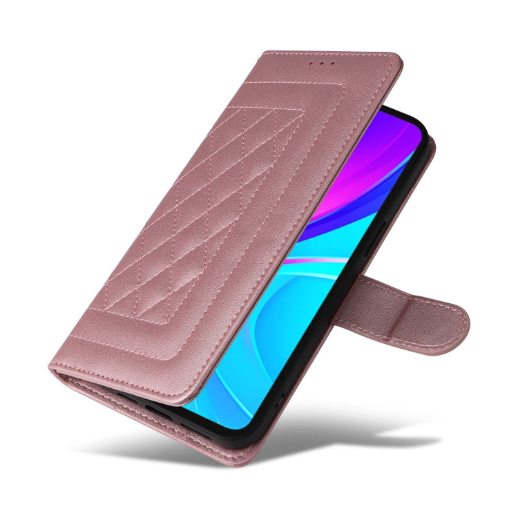 For Xiaomi Redmi 9C Diamond Lattice Leather Flip Phone Case