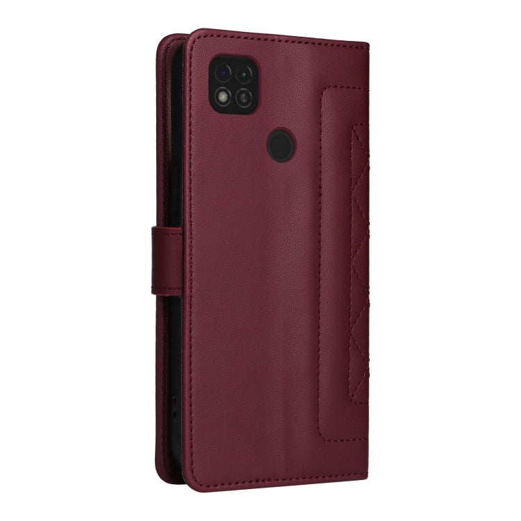 For Xiaomi Redmi 9C Diamond Lattice Leather Flip Phone Case