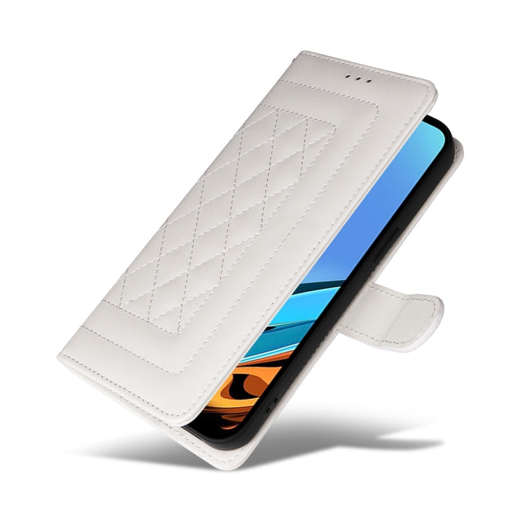 For Xiaomi Redmi 9T Diamond Lattice Leather Flip Phone Case