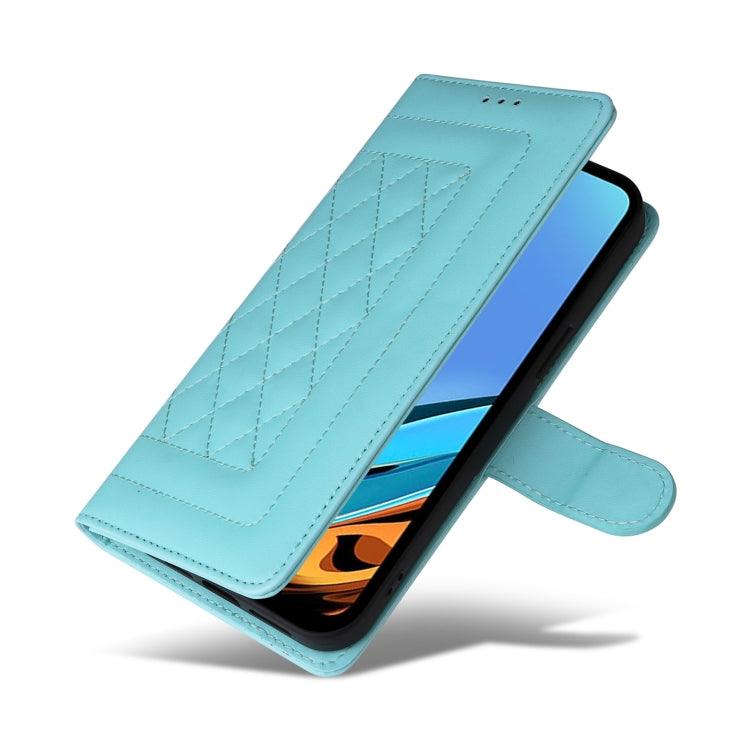 For Xiaomi Redmi 9T Diamond Lattice Leather Flip Phone Case