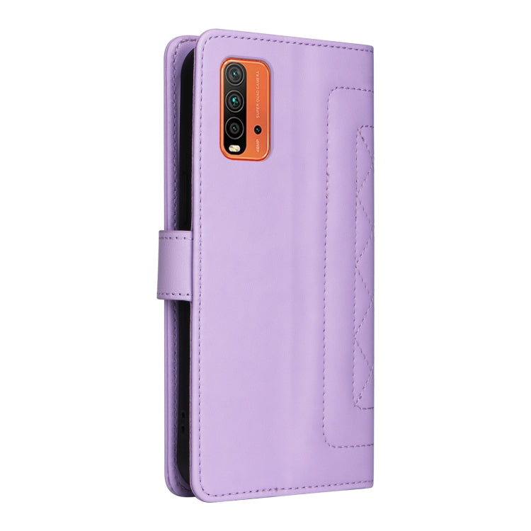 For Xiaomi Redmi 9T Diamond Lattice Leather Flip Phone Case