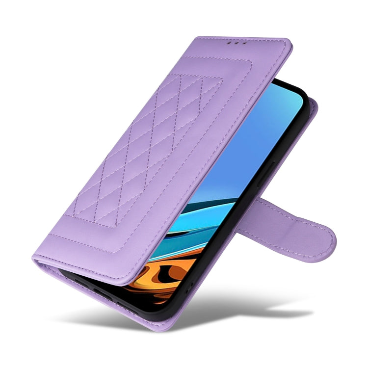 For Xiaomi Redmi 9T Diamond Lattice Leather Flip Phone Case