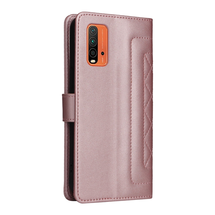 For Xiaomi Redmi 9T Diamond Lattice Leather Flip Phone Case