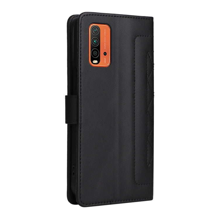 For Xiaomi Redmi 9T Diamond Lattice Leather Flip Phone Case
