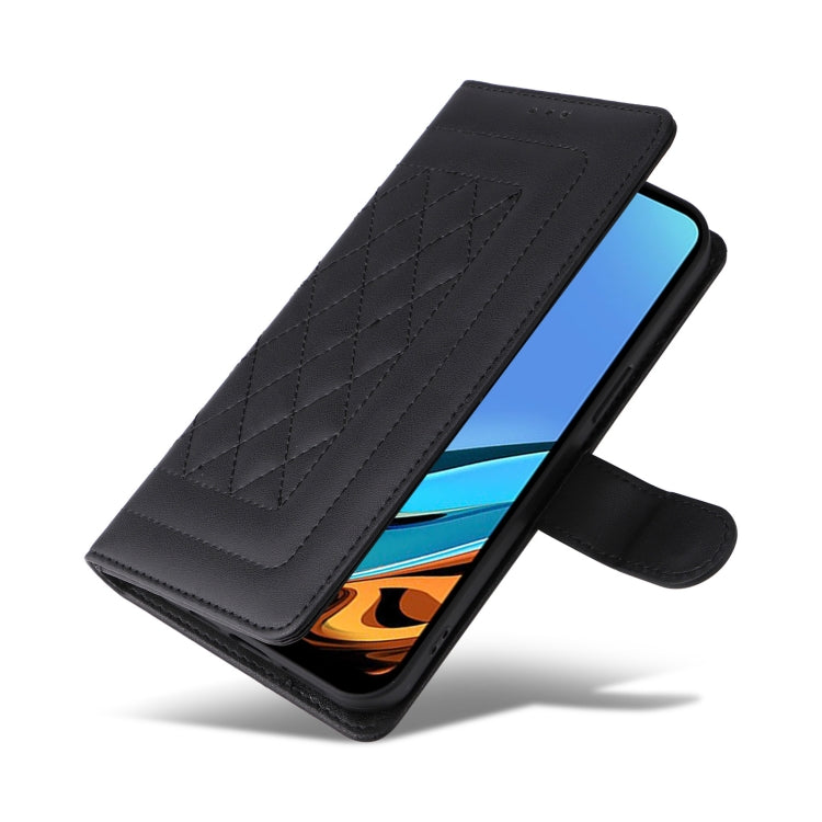 For Xiaomi Redmi 9T Diamond Lattice Leather Flip Phone Case