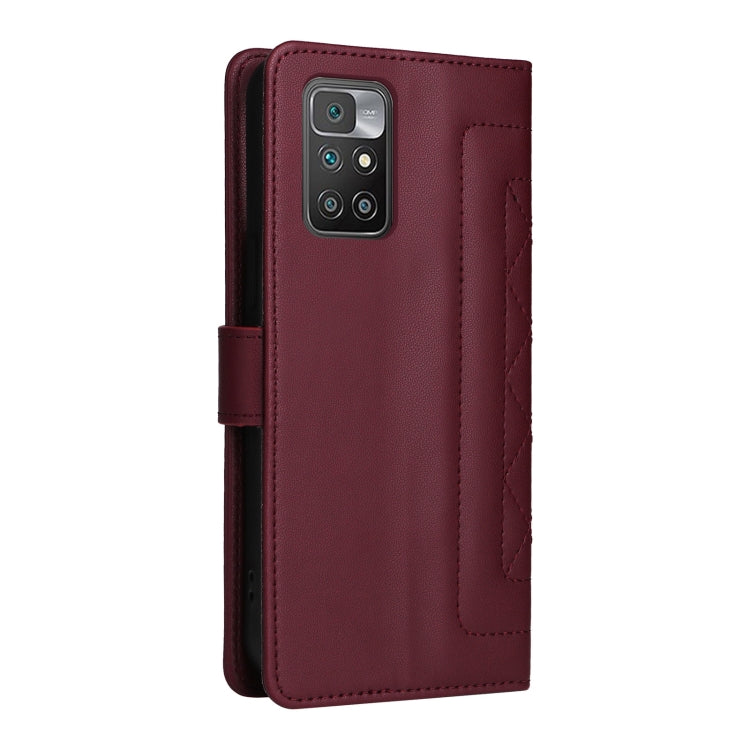 For Xiaomi Redmi 10 Diamond Lattice Leather Flip Phone Case