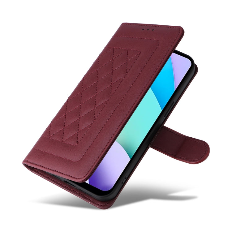 For Xiaomi Redmi 10 Diamond Lattice Leather Flip Phone Case