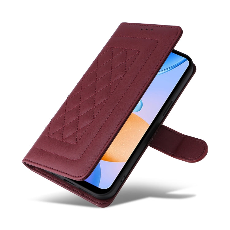 For Xiaomi Redmi 10 5G Diamond Lattice Leather Flip Phone Case