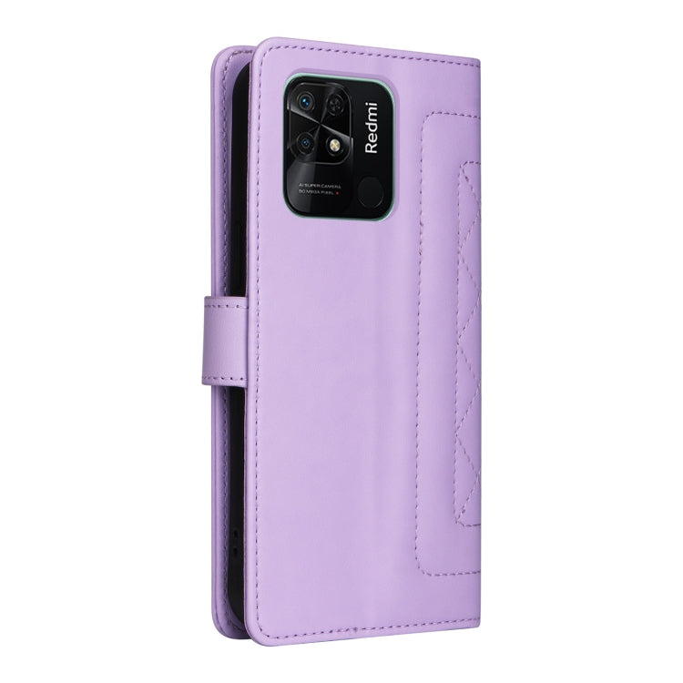 For Xiaomi Redmi 10C Diamond Lattice Leather Flip Phone Case