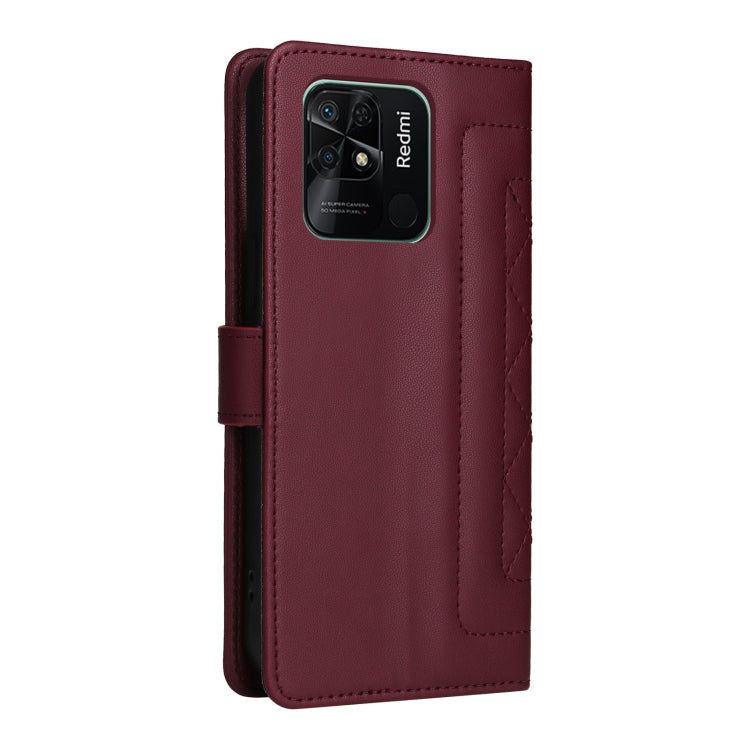 For Xiaomi Redmi 10C Diamond Lattice Leather Flip Phone Case