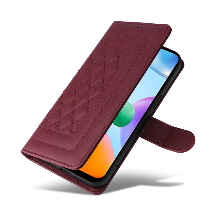 For Xiaomi Redmi 10C Diamond Lattice Leather Flip Phone Case